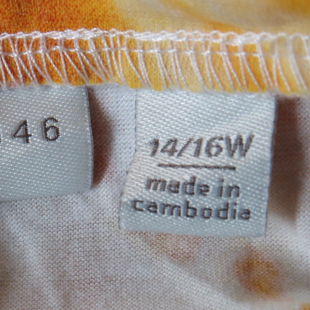 Cato Women's Rust Orange Multi Tie Dye Skirt Plus Size 14-16 - Picture 6 of 11